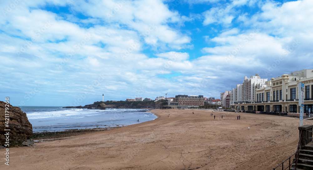 Biarritz city and its famous sand beaches Biarritz city and its famous sand beaches