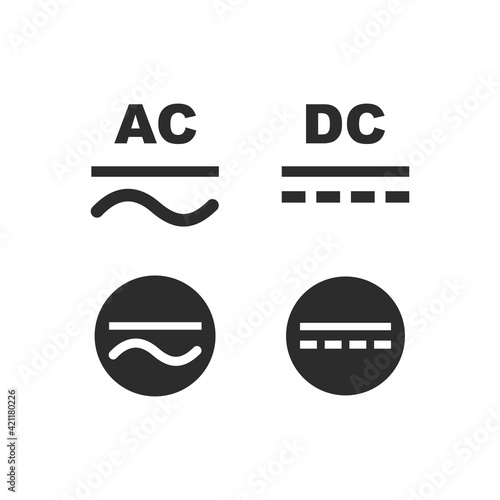 ac-dc current symbol icon vector illustration design template