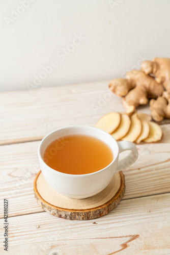 fresh and hot ginger juice glass