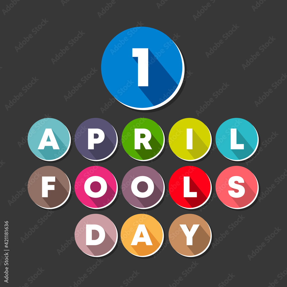 April fool's day celebration greeting card design. April fool's day celebration greeting card design.