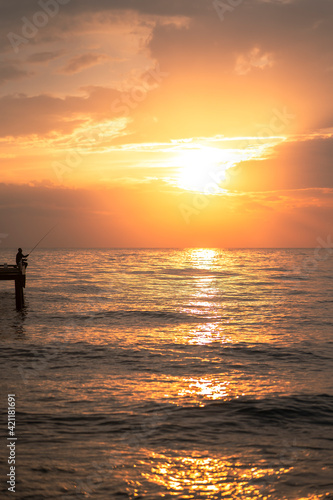 sunset on the sea