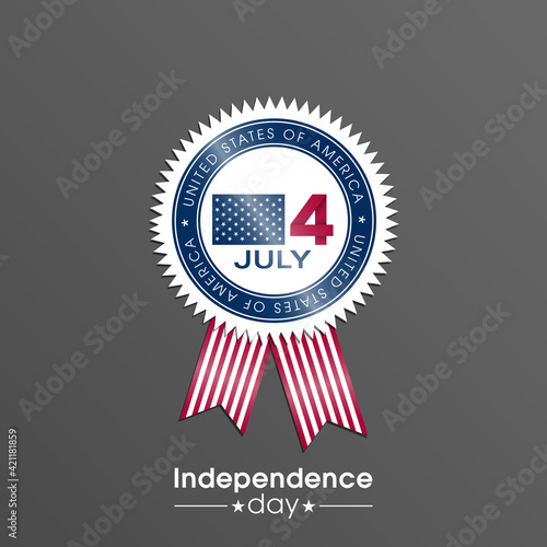 Illustration of Independence day of United states of America,4 July.