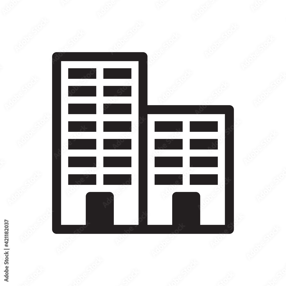 business office Building icon sign symbol business office Building icon sign symbol