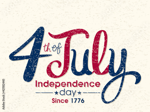 Illustration of Independence day of United states of America,4 July.