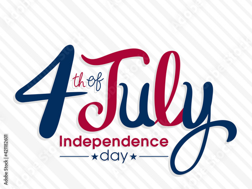 Illustration of Independence day of United states of America,4 July.