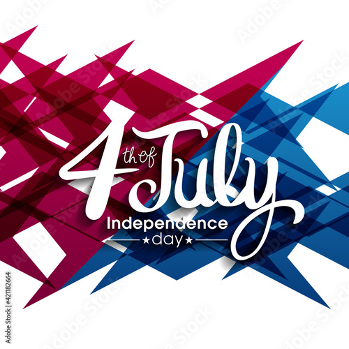 Illustration of Independence day of United states of America,4 July.