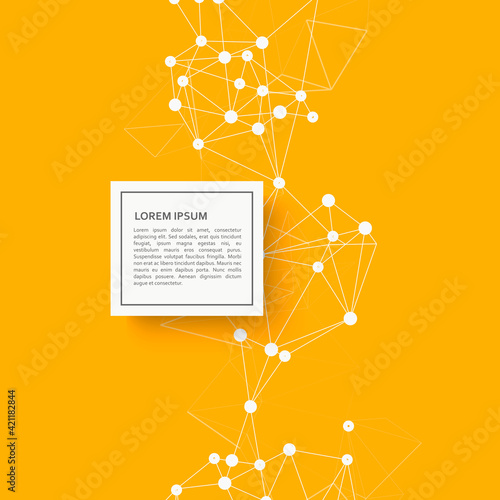 Connection dots element shape. Vector geometric background