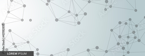 Web abstract vector illustration design. Layout chain polygon geometric background