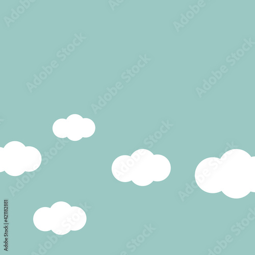 Blue sky clouds background, vector illustration