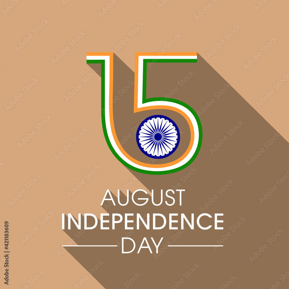Illustration of Indian Independence day,15 August.