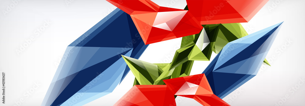 Vector 3d triangles and pyramids abstract background for business or technology presentations, internet posters or web brochure covers Vector 3d triangles and pyramids abstract background for business or technology presentations, internet posters or web brochure covers