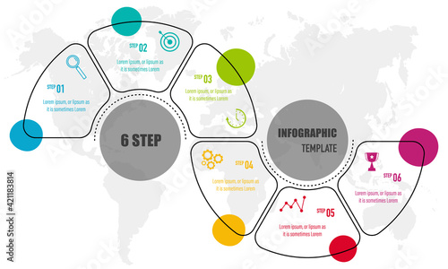Infographics design vector and business icons with 8 options for presentation and web site, project management and time line