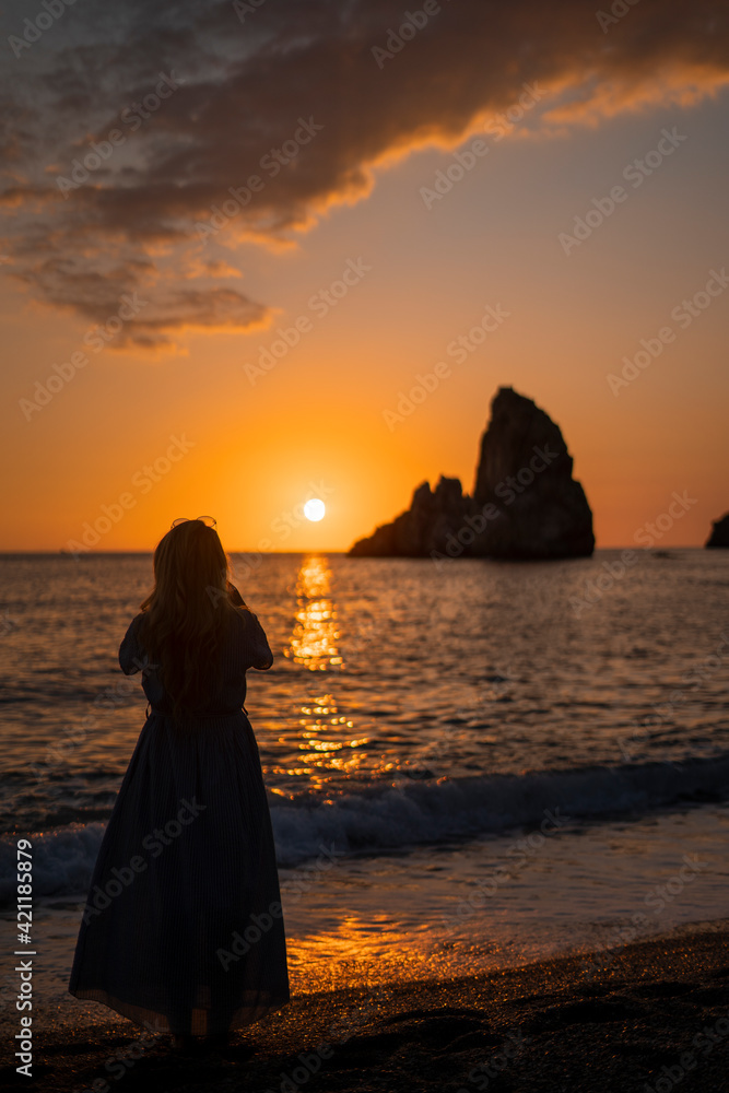 woman on the beach