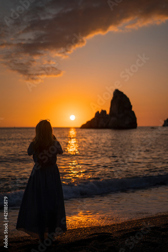 woman on the beach