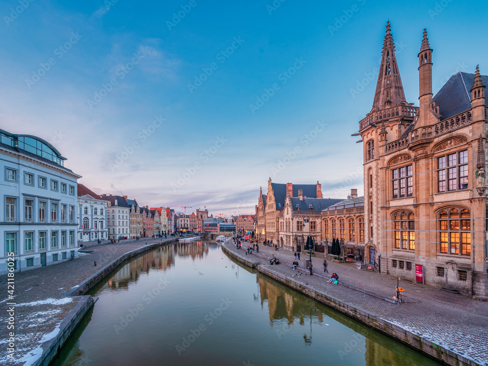 La belle ville de Gand en Belgique