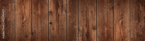 old brown rustic dark grunge wooden boards texture - wood timber wall background banner panorama