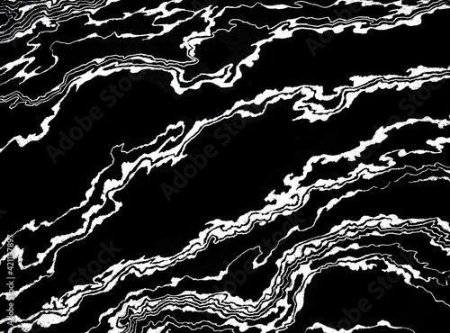 Obraz na plátně Watercolor wet wash black ink colorful background