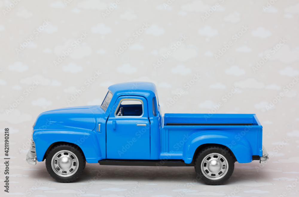 Empty toy Pickup Truck,  for the delivery of different goods