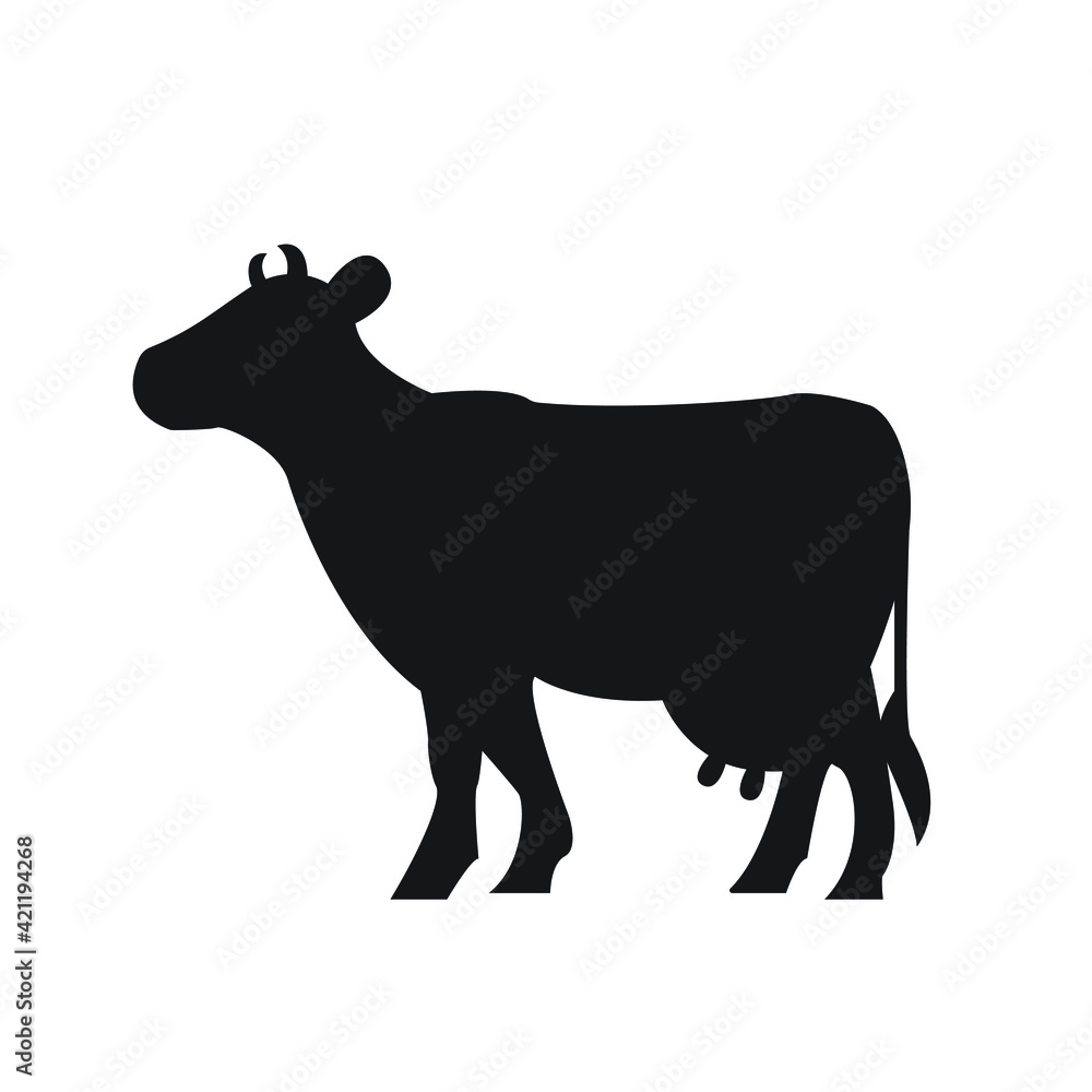 Cow silhouette vector Cow silhouette vector