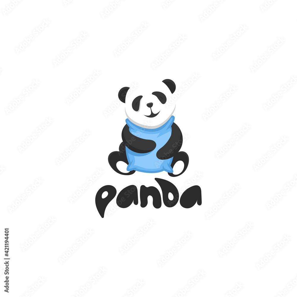 panda and pillow design vector illustration panda and pillow design vector illustration