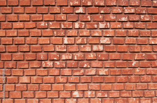 Brick wall, weathered wall of blocks