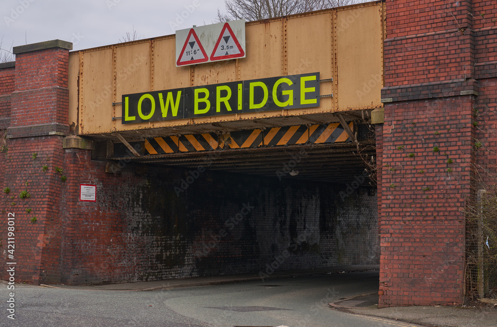 Low railway bridge