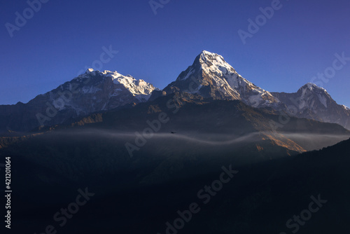 Annapurnas view from Poon Hill in Nepal