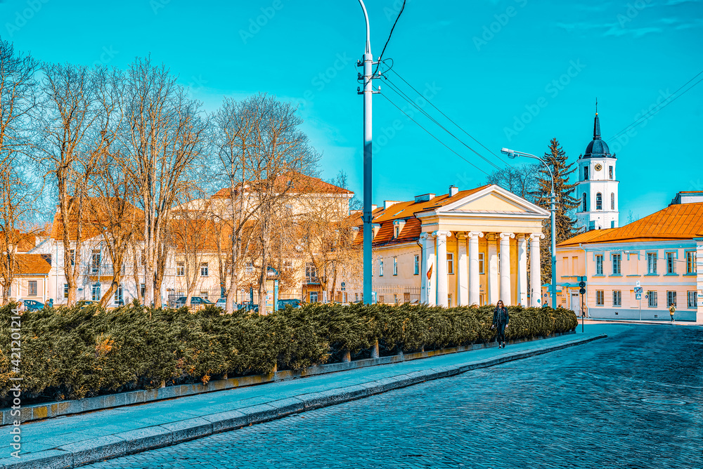 Obraz premium Landscapes of the Old City of Vilnius- is central and historical part of Vilnius.