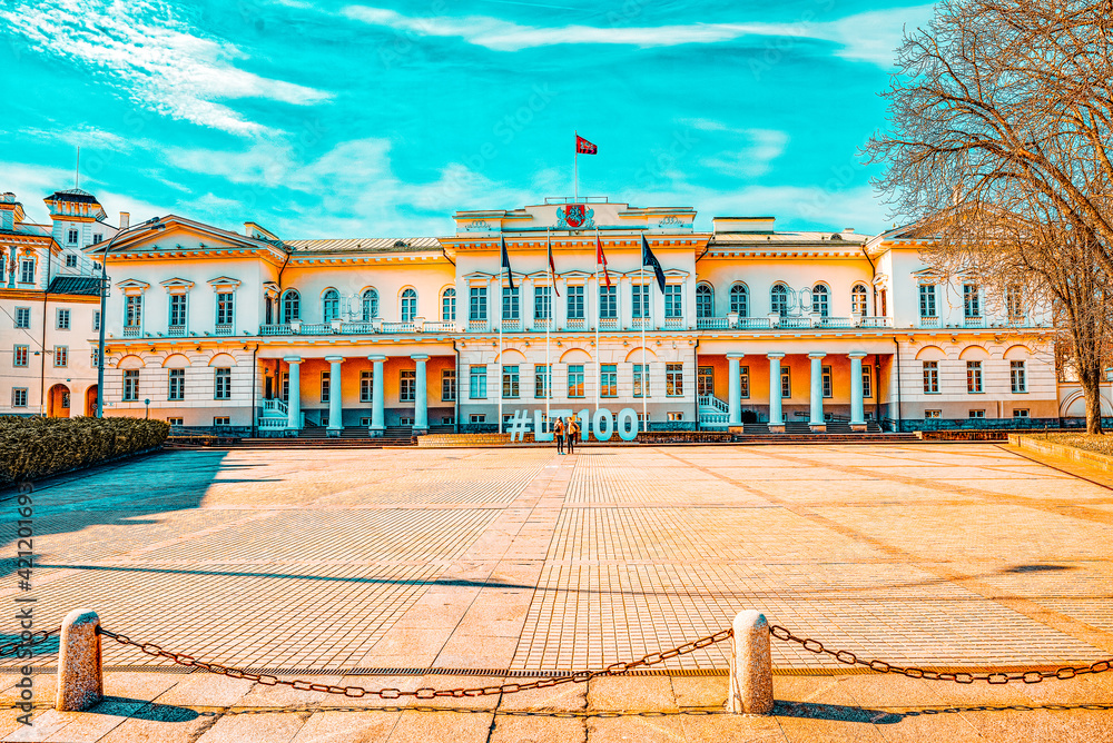 Fototapeta premium Office of the President of the Republic of Lithuania.Vilnus.