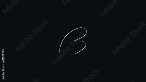 Alphabet letter Initial B, BB logo vector design, minimal, concept, creative, symbol, sign, monogram, template, logotype, branding for for premium business typeface, startup, company, t-shirt etc.