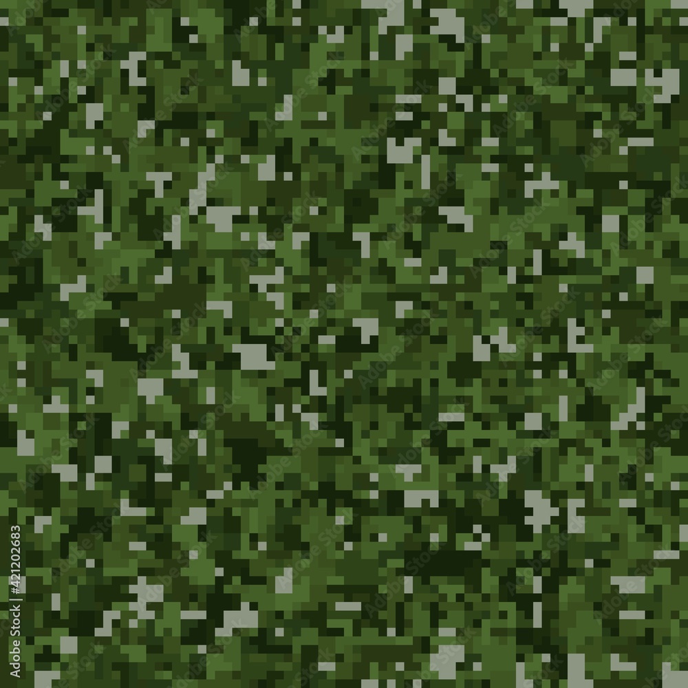 Fototapeta premium Camouflage pattern background. Classic clothing style masking camo repeat print