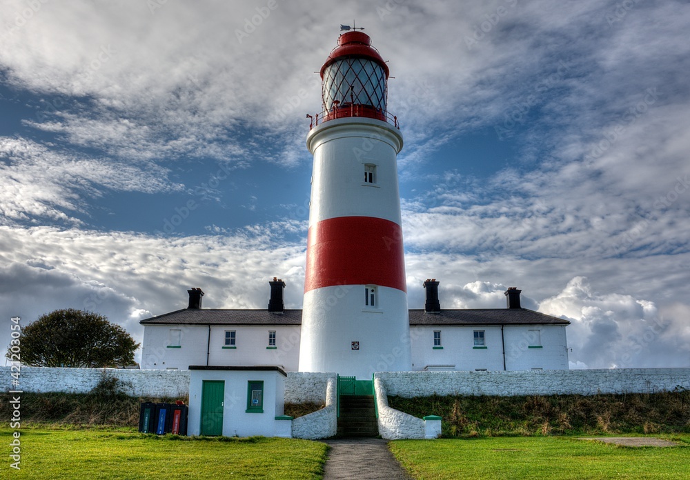 Souter Lighthouse on South Tyneside coastline, at Lizard Point above the Magnesian Limestone Cliffs Souter Lighthouse on South Tyneside coastline, at Lizard Point above the Magnesian Limestone Cliffs