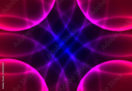 Abstract colored circles on a dark background.