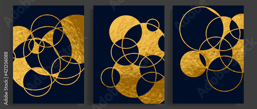 Luxury dark gold abstract art background vector. Line art design with golden hand drawn texture. Design for wall art,cover, home decor, prins and wallpaper  photo