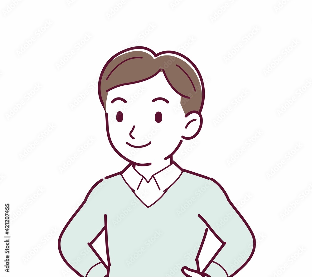 中年の男性のイラスト