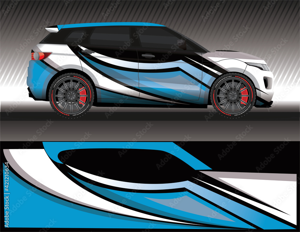 wrap car decal livery,rally race style vector illustration abstract background wrap car decal livery,rally race style vector illustration abstract background