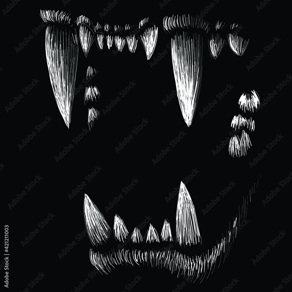 Εκτύπωση καμβά The Vector logo animal for tattoo or T-shirt design or outwear