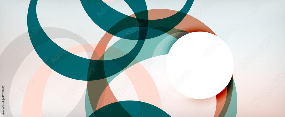 Ring geometric shapes, o letter repetition wallpaper. Abstract background for business or technology presentations, internet posters or web brochure covers Ring geometric shapes, o letter repetition wallpaper. Abstract background for business or technology presentations, internet posters or web brochure covers
