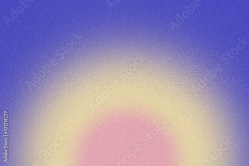 Sunrise, sunset sky. Digital noise gradient. Nostalgia, vintage, retro 70s, 80s style. Abstract lo-fi background. Retro wave, synthwave. Wall, wallpaper, template, print. Purple, pink, yellow colors