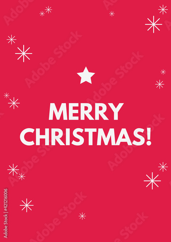 Christmas Holiday Poster red background