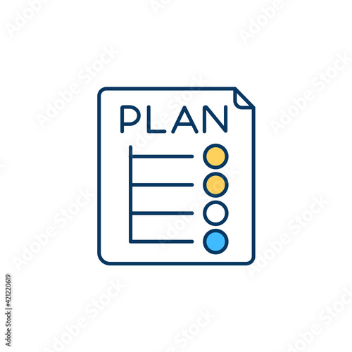 Proactive behaviour RGB color icon. Goals achievement. Proposed tasks planning, execution. Seeking new solutions. Daily routine scheduling. Focus on eliminating problems. Isolated vector illustration