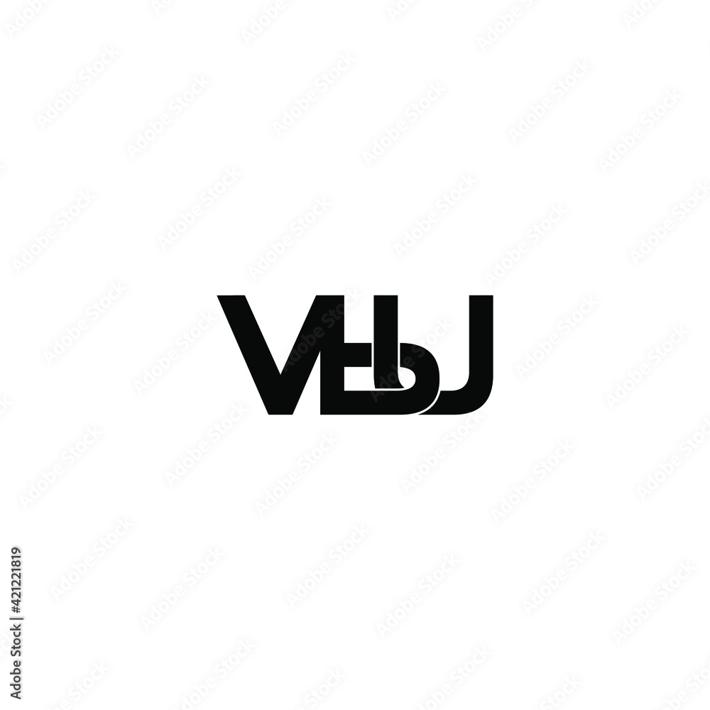 vbu letter original monogram logo design