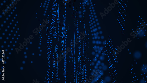 Abstract digital background. Science background. Big data digital code, data transmission and DNA biology transmission. Big data code matrix. 3D rendering.