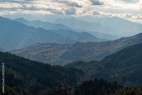 Mountain landscape on Mount Gramos in northern Greece © dinosmichail