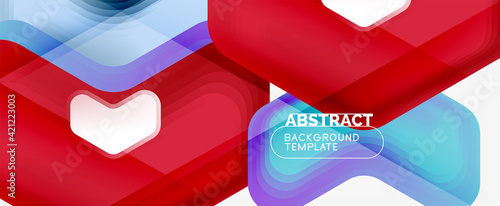 Vector 3d arrow geometric composition, abstract background for business or technology presentation, internet poster or web brochure cover, wallpaper