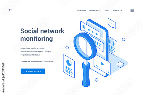 Online web resource helping with social network monitoring