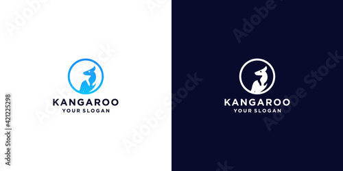 kangaroo logo design vetor inspiration