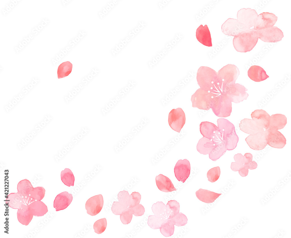 桜の手描きイラスト