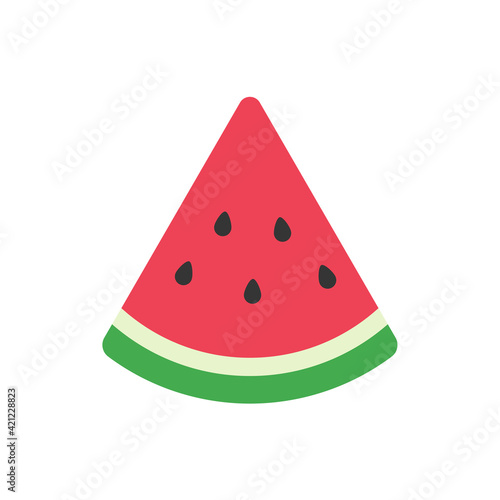 A delicious red watermelon Sweet fruit that is commonly eaten during summer for freshness.