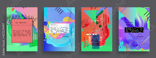 Artistic design of covers. Creative colors background. Fashionable futuristic design